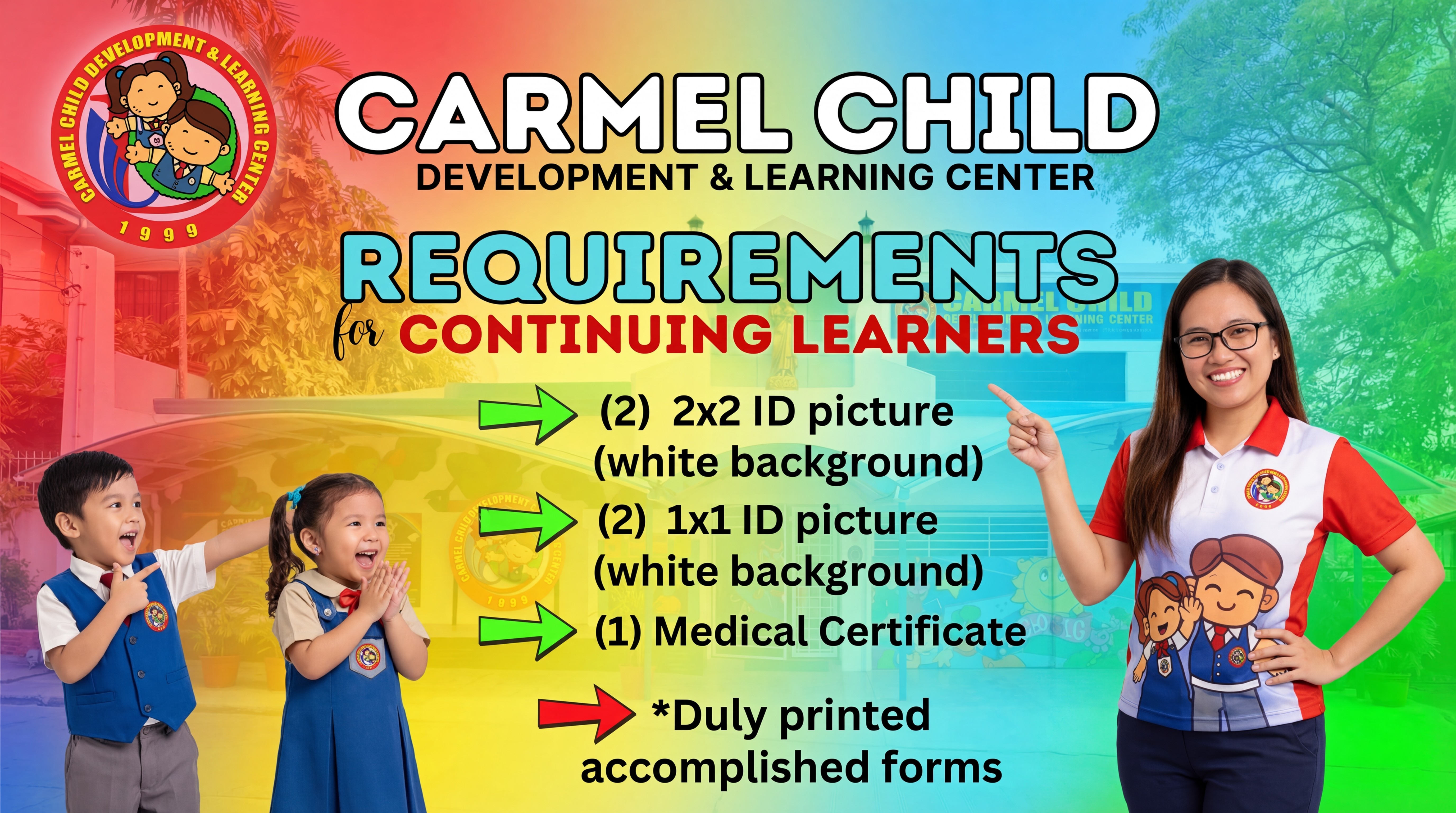 Requirements for Continuing Learners - Carmel Child Development & Learning Center