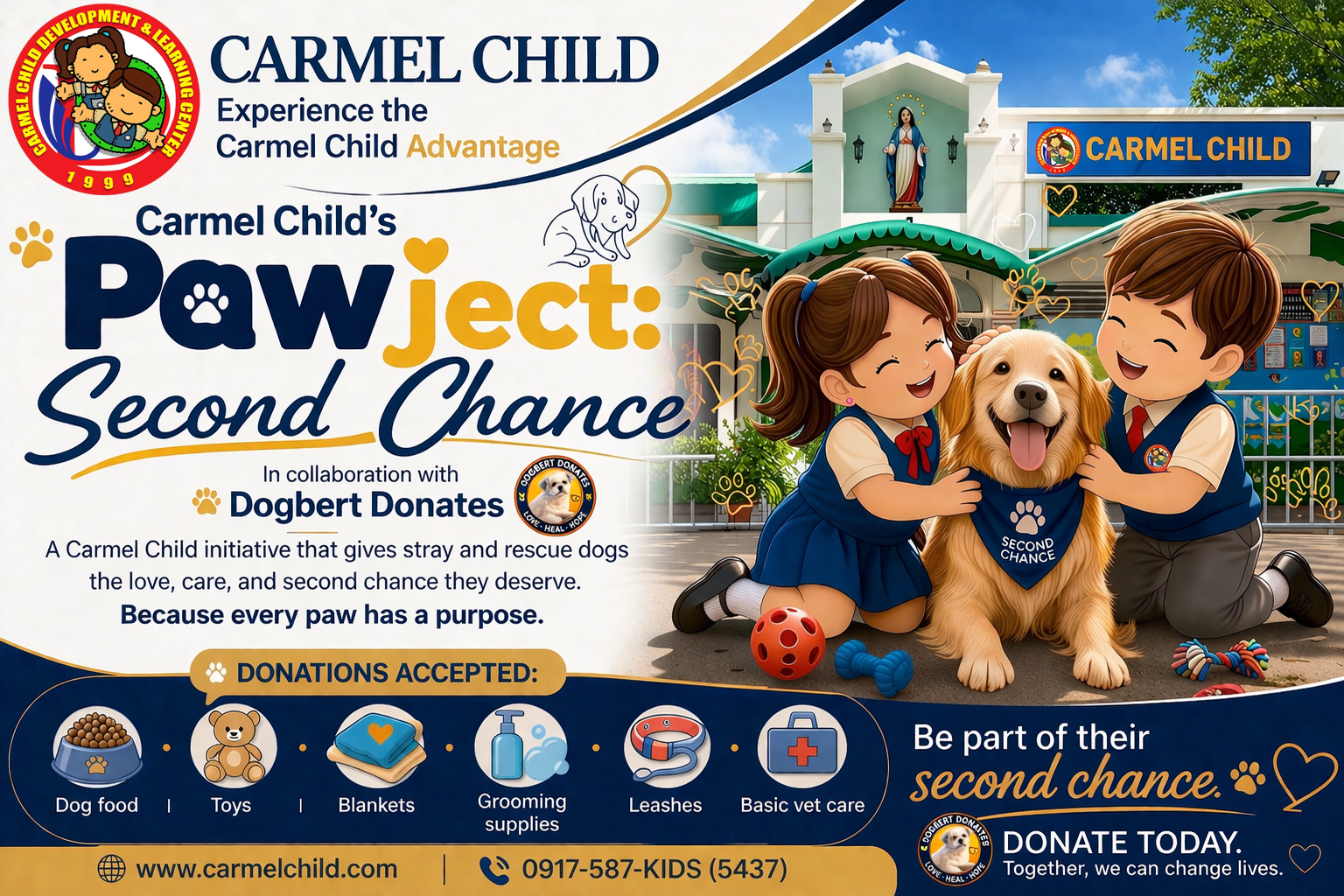 Carmel Child's Pawject: Second Chance β kindness workshop for kids, in collaboration with Dogbert Donates