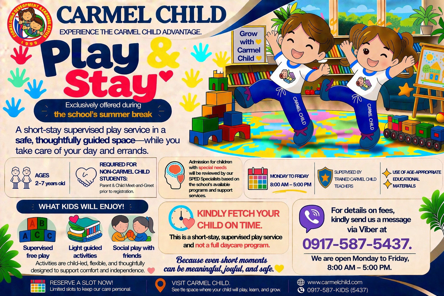 Play & Stay Program β Carmel Child Development & Learning Center