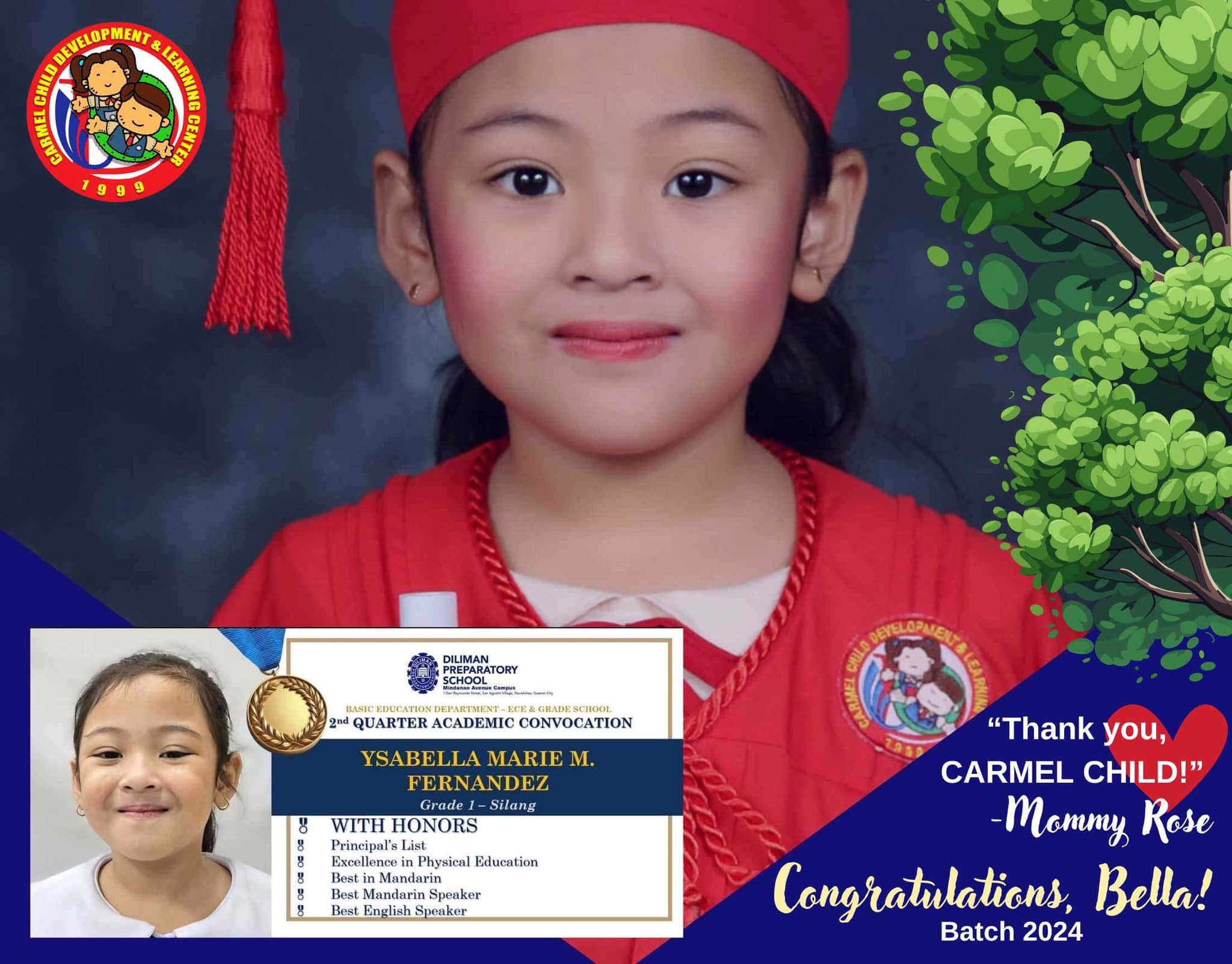 Highlight 14 - Carmel Child testimonial or achievement