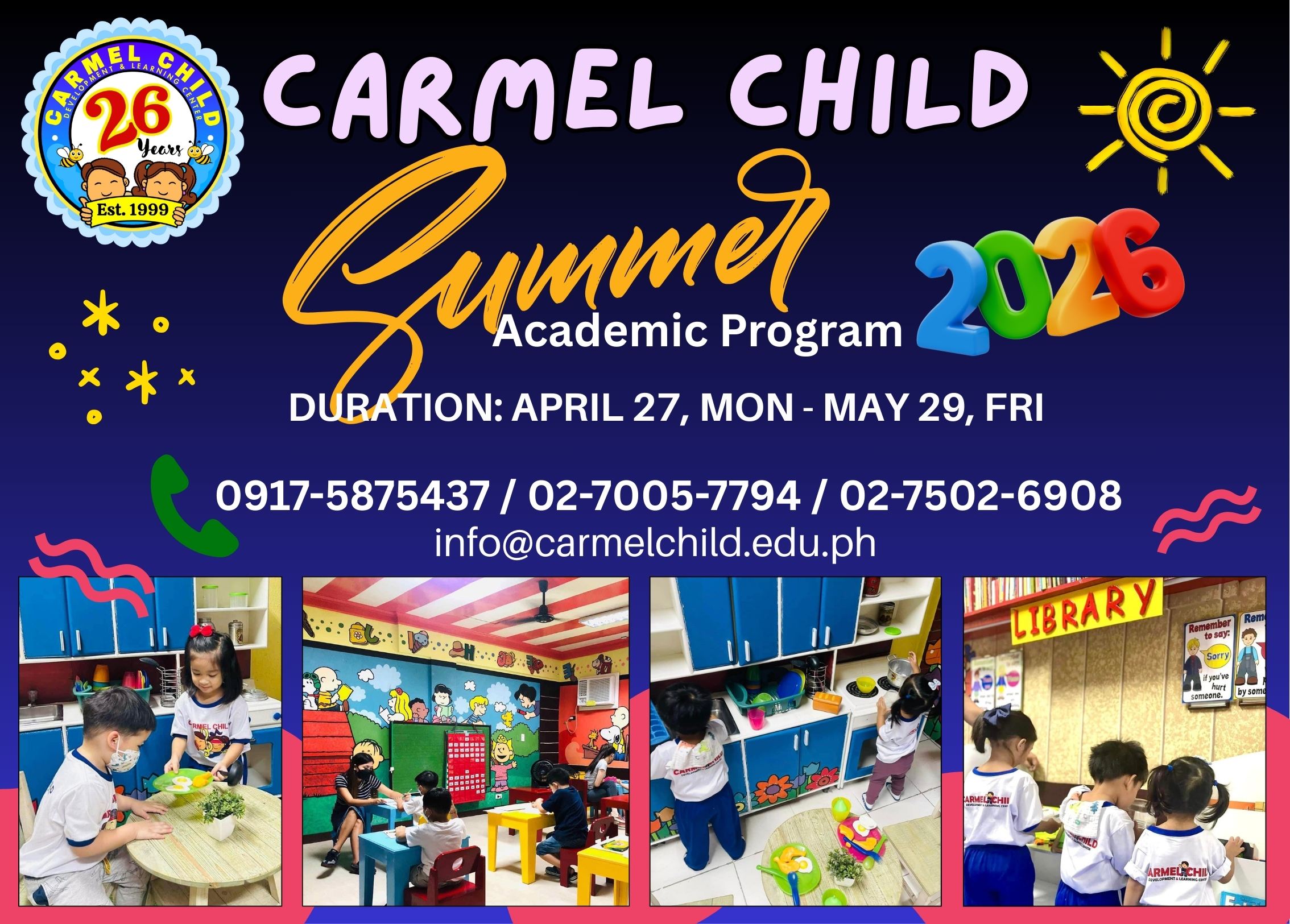 Summer Academic Program 2026 - Incoming Kindergarten Overview - Carmel Child Development & Learning Center