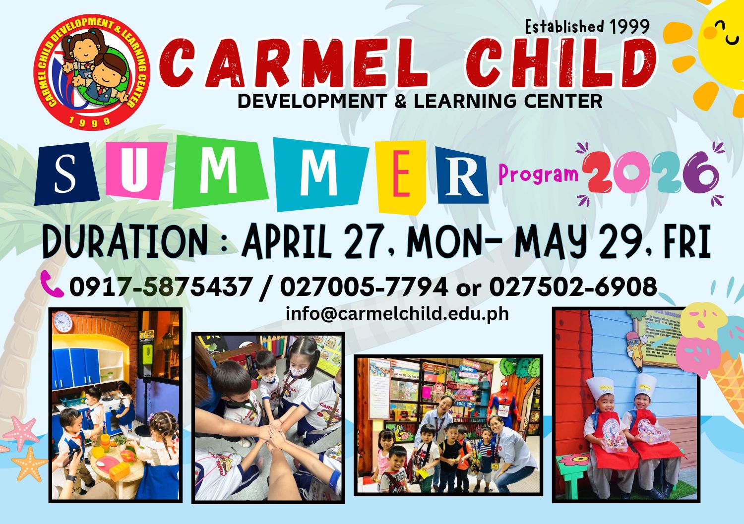 Summer Academic Program 2026 - Incoming Pre-Kindergarten Flyer - Carmel Child Development & Learning Center